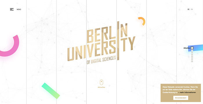Berlin University Webseite Screenshot