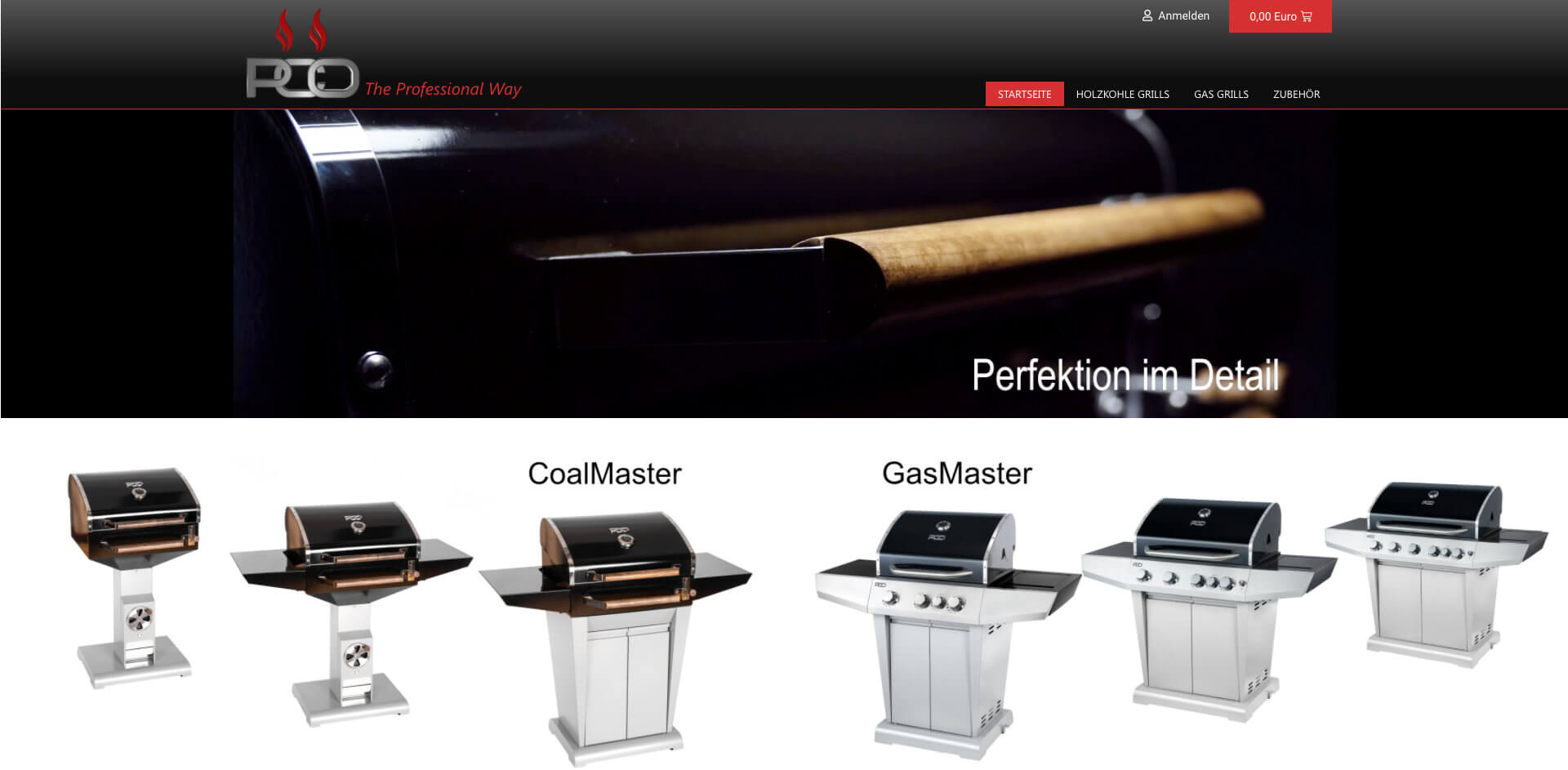 Bildschirmfoto von PCO Professional Grills